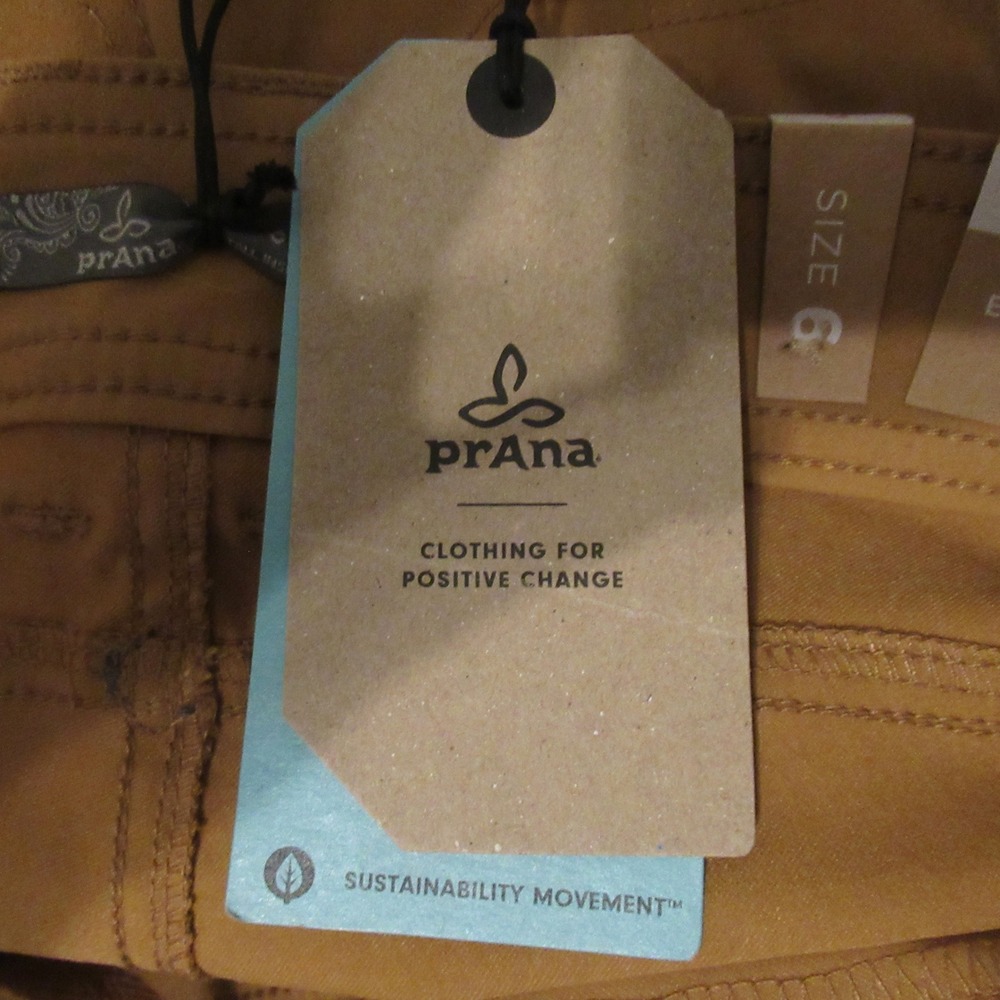 New Prana Pants 6 Tall Halle Straight Leg Water Repellant UPF 50 Hiking Camping